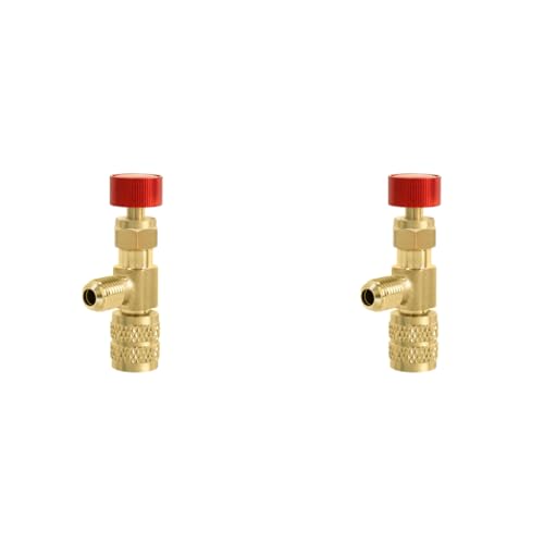 Serplex® Refrigerant Charging Valve for Air Conditioner R22 R410A Refrigeration Adapter 1/4 SAE Male to 5/16 SAE Female Brass Adaptor 2 PCS Serplex® Refrigerant Charging Valve for Air Conditioner R22 R410A Refrigeration Adapter 1/4 SAE Male to 5/16 SAE Female Brass Adaptor 2 PCS
